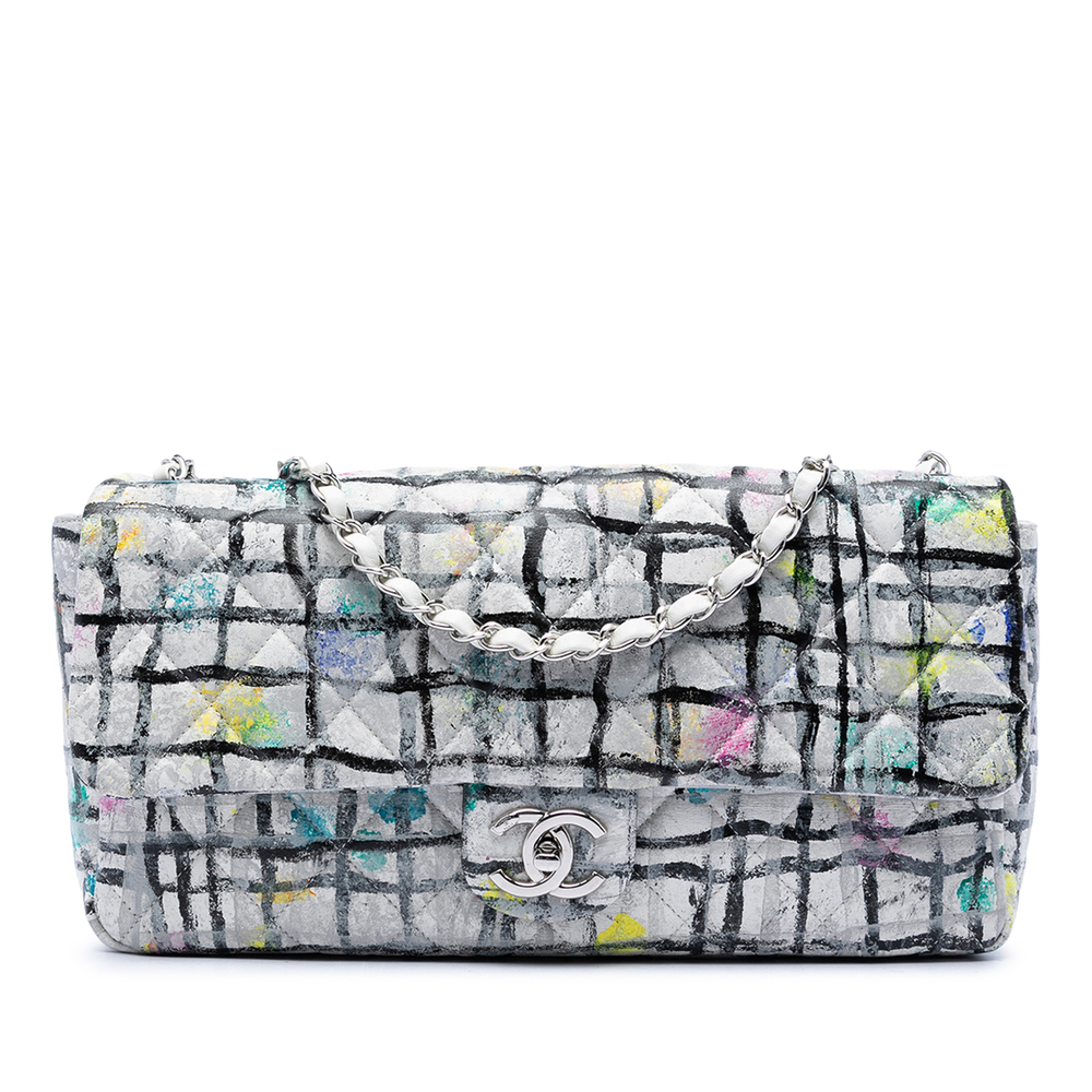 Pre-Loved Chanel Medium Calfskin Hand Painted Graffiti Flap